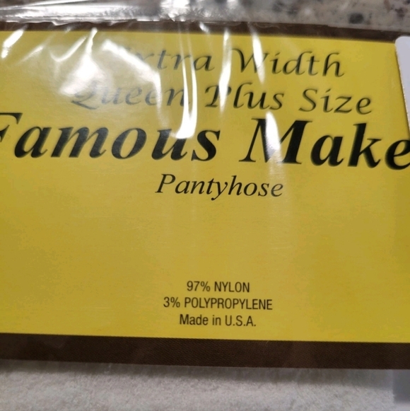 Vtg Pantyhose Queen Plus Size 5X-6X Fits 5'3-5'9 200-300lbs Sheer Off White NOS - Picture 5 of 6